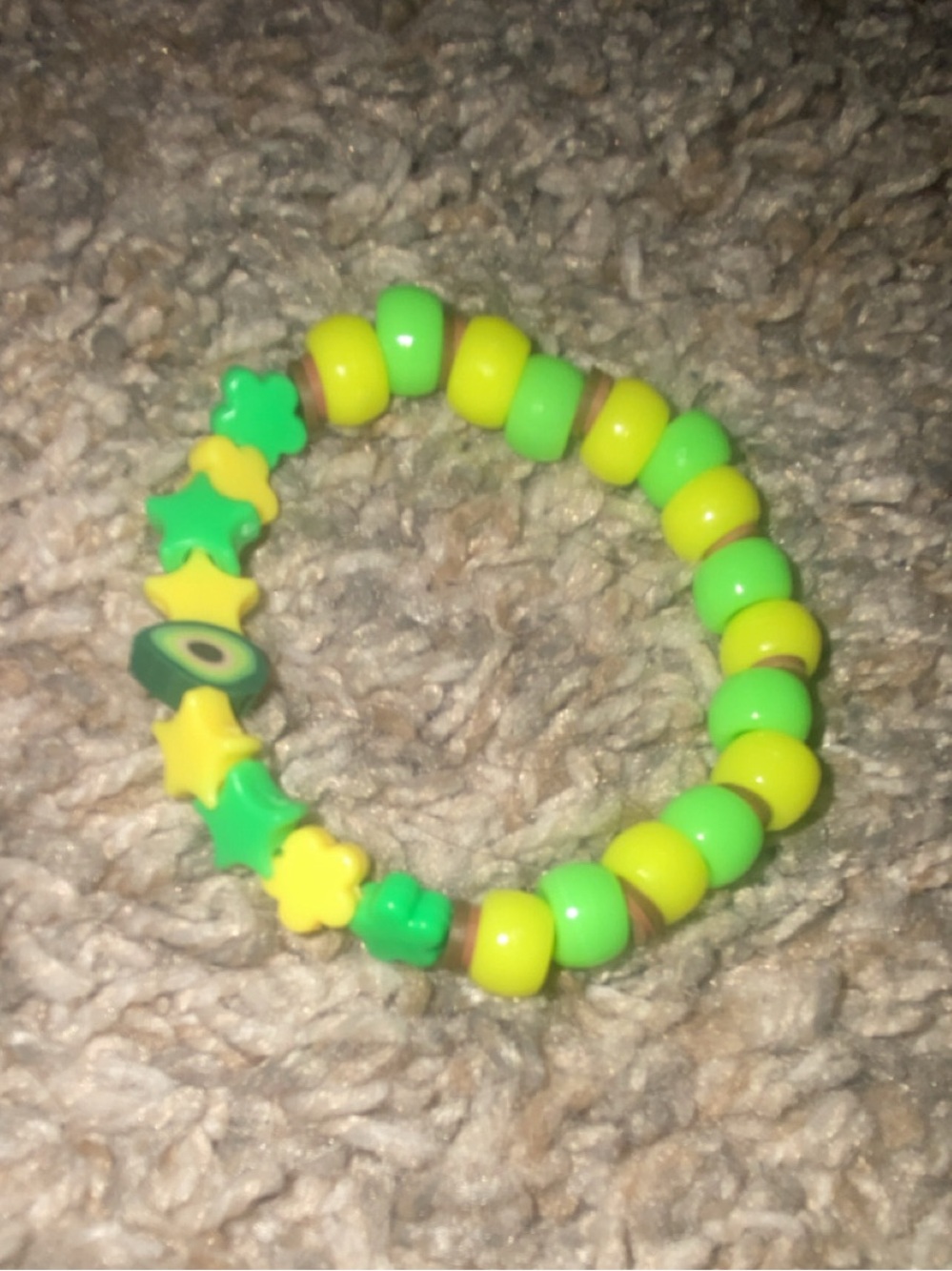 Multi-Color Beaded Stretch Bracelet Set - Fun Smiley & Flower Charms - Picture 2 of 6